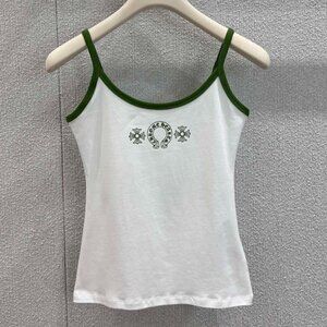 Chrome Hearts White and Green Tank Top